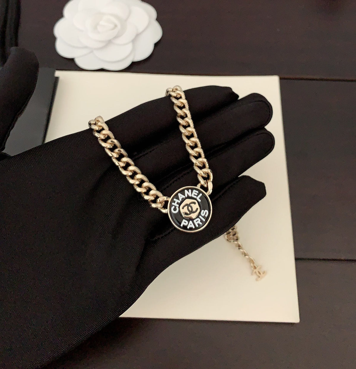 18K Chanel Paris Choker Necklace
