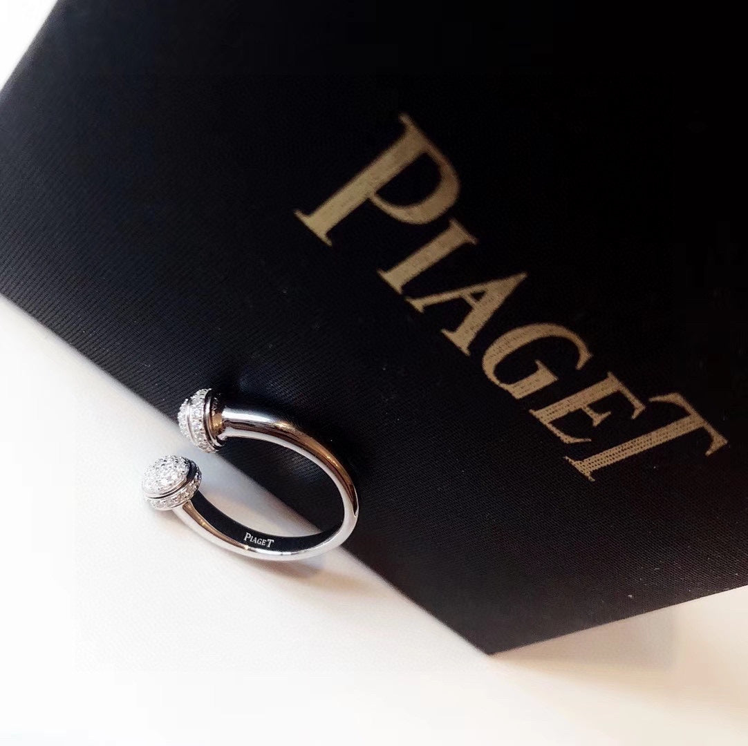 18K Piaget Open White Gold Ring
