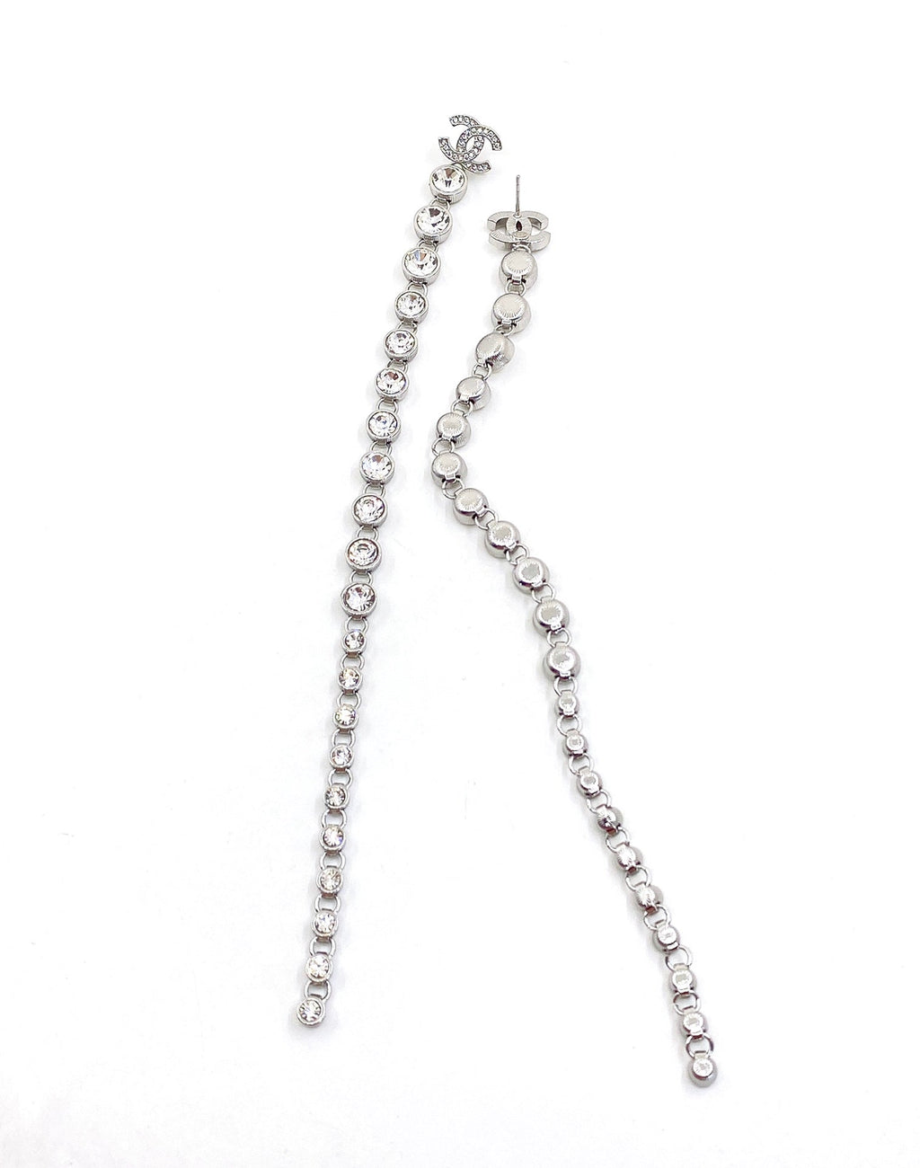 18K Chanel Long Crystals Earrings