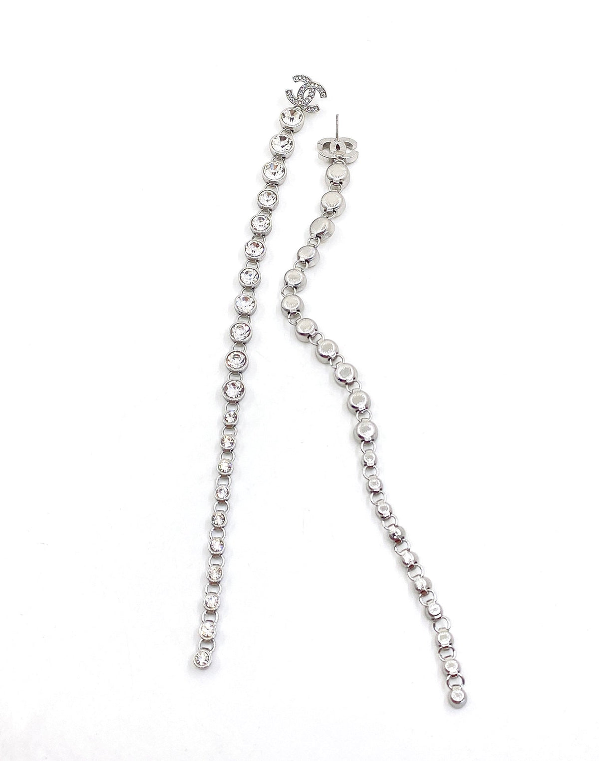 18K Chanel Long Crystals Earrings