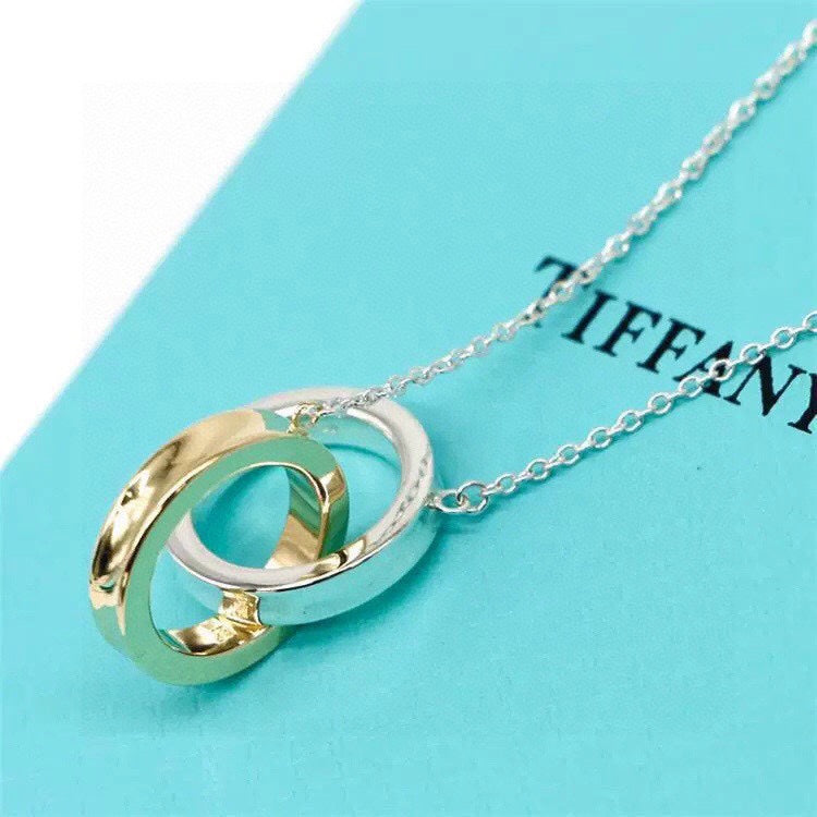 18K Tiffany & Co. 1837 Interlocking Circles Pendant Necklace