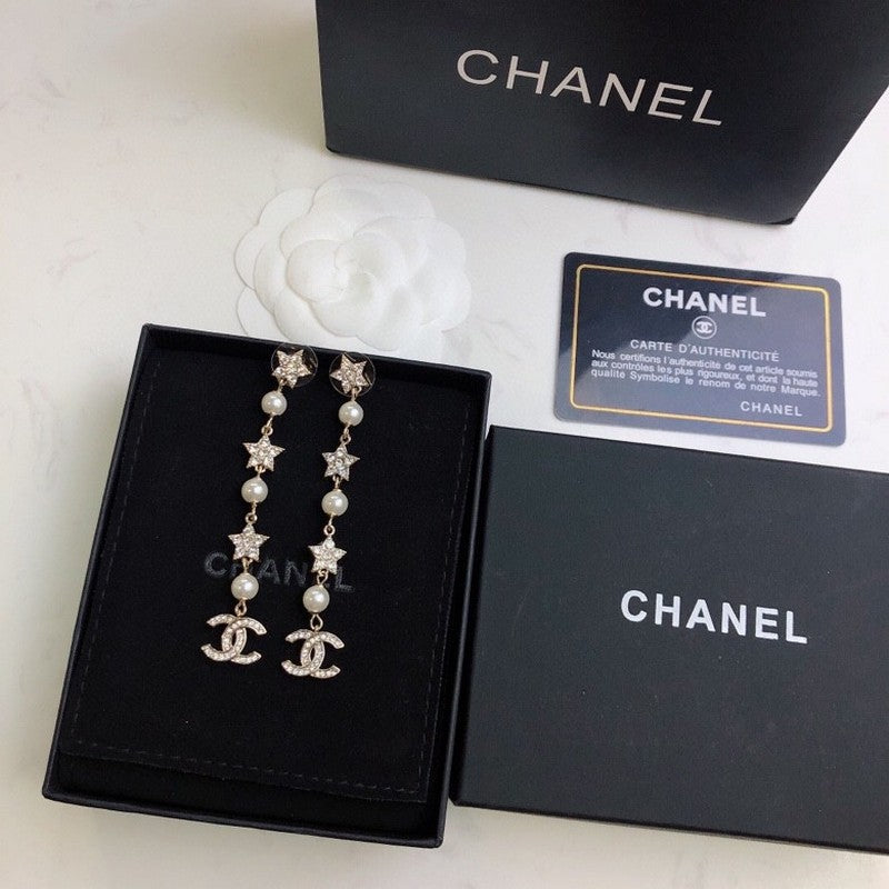 18K Chanel Long Tassel Earrings