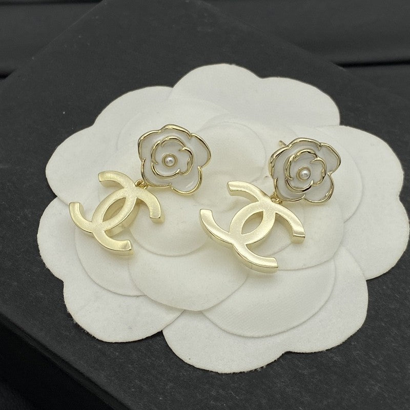 18K Chanel Camellia Earrings