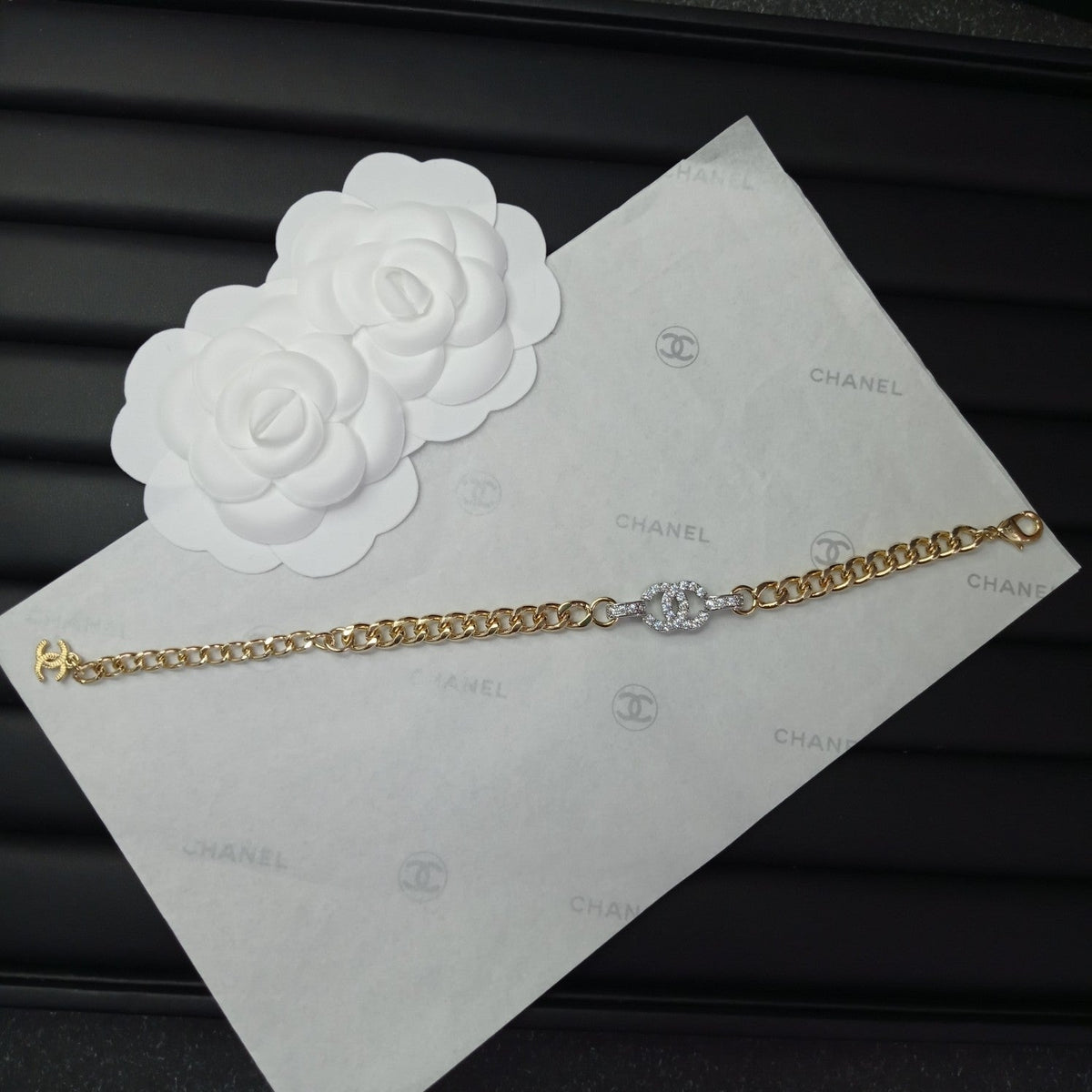 18K Chanel Diamond Chain Bracelet