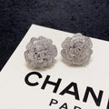 18K Chanel Camellia Diamond Earrings