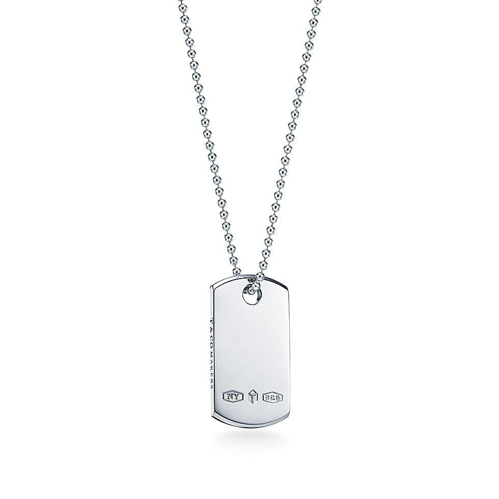 18K Tiffany & Co. 1837 Makers I.D. Tag Pendant Necklace