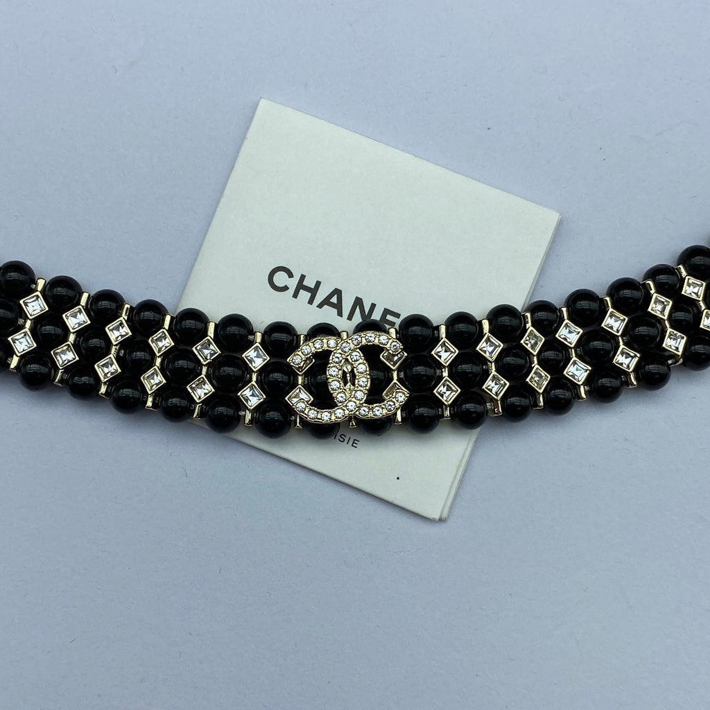 18K Chanel Strass Choker Necklace