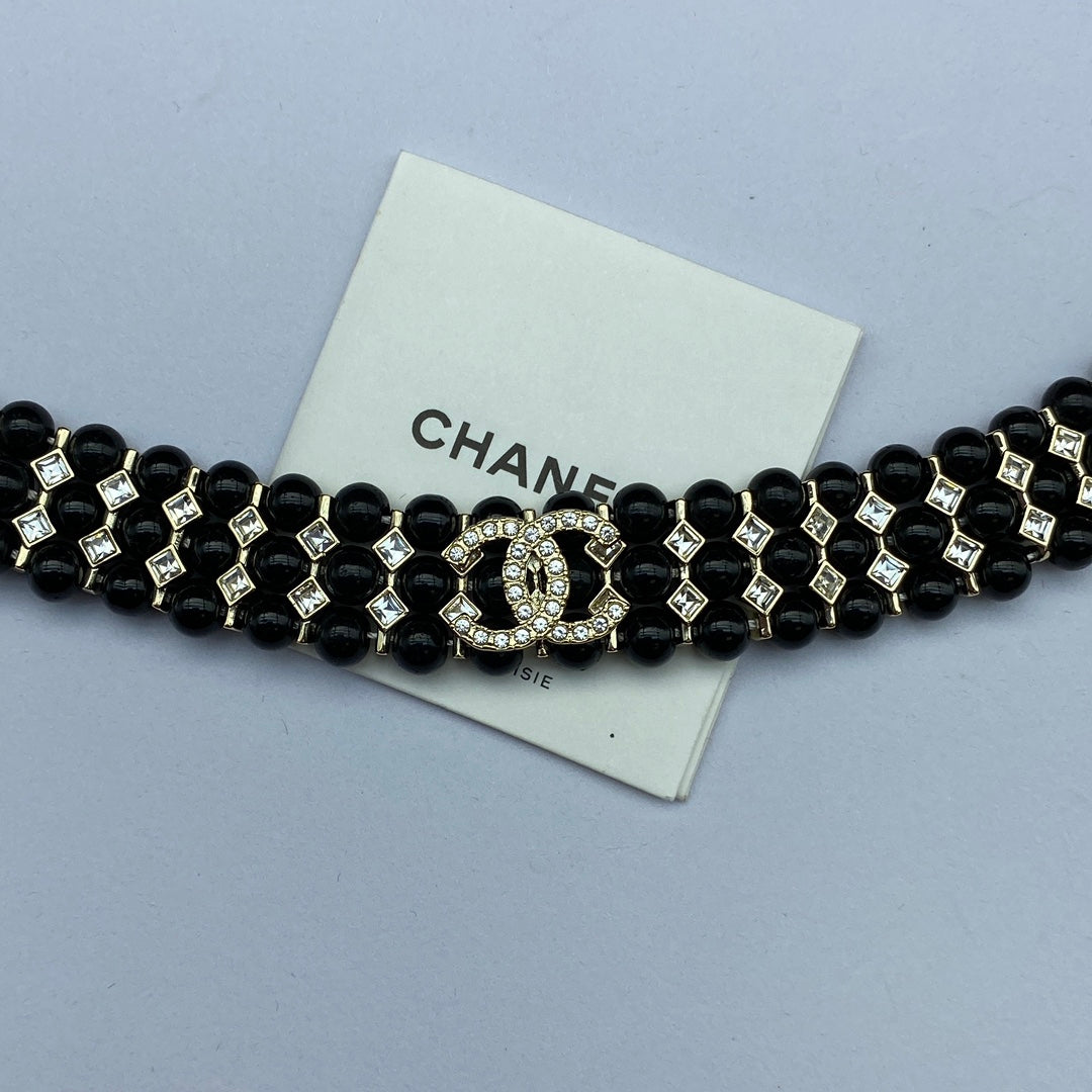 18K Chanel Strass Choker Necklace