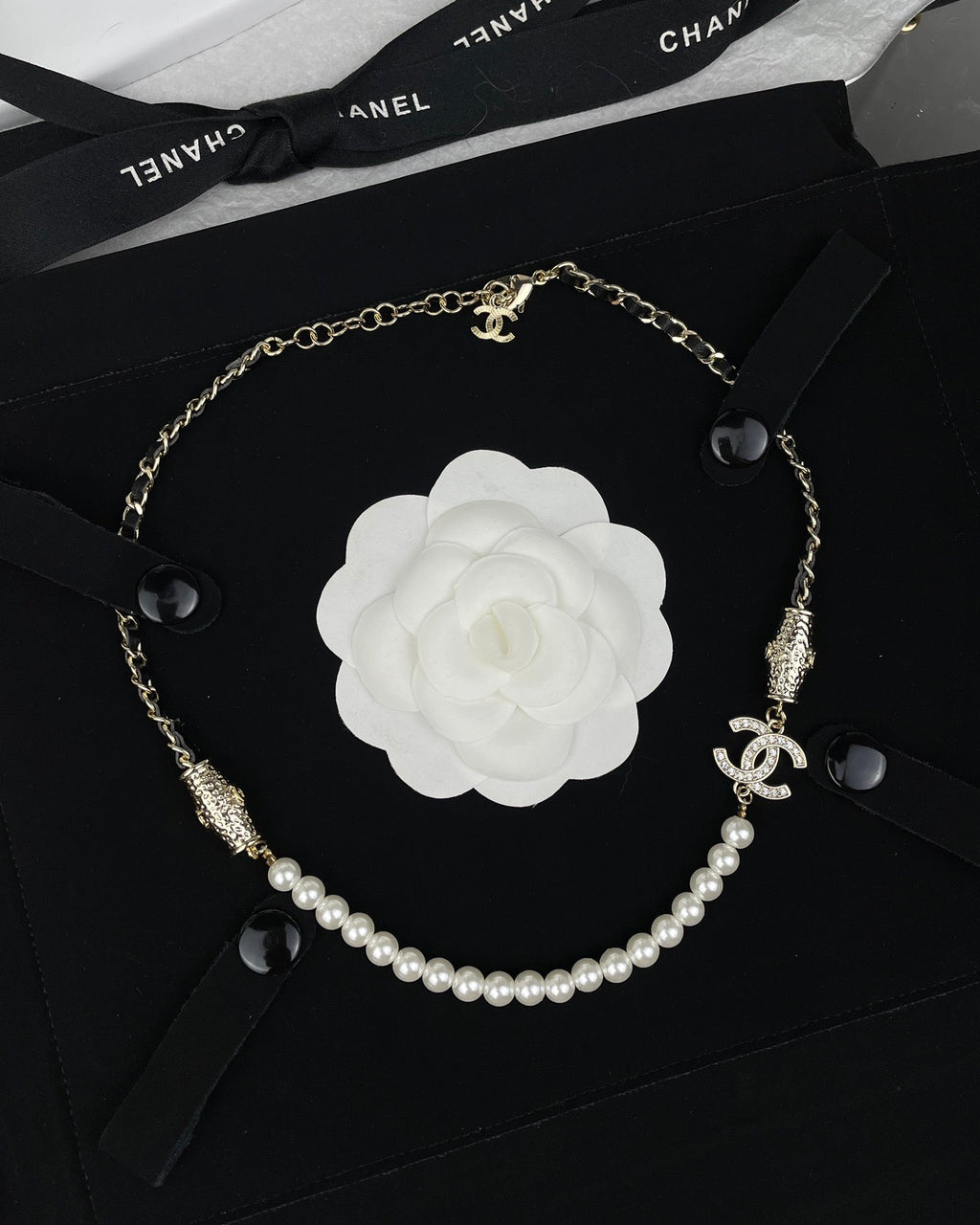 18K Chanel Crystals Choker Necklace