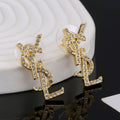 18K Saint Laurent YSL Classic Crystals Brooch
