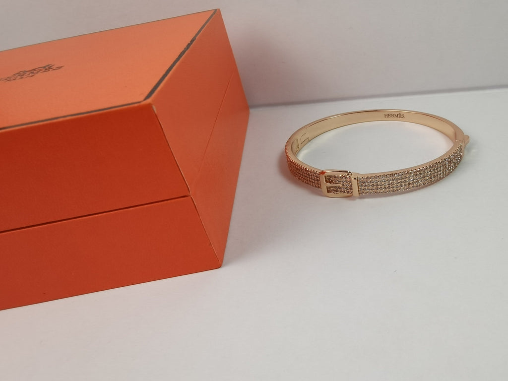 18K Kelly Diamond Vintage Hermès Bracelet