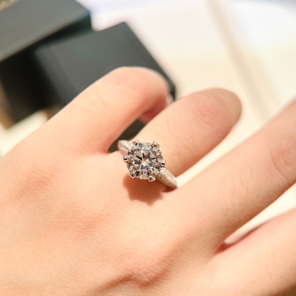 18K Tiffany & Co. Pave Tiffany Setting Engagement Ring