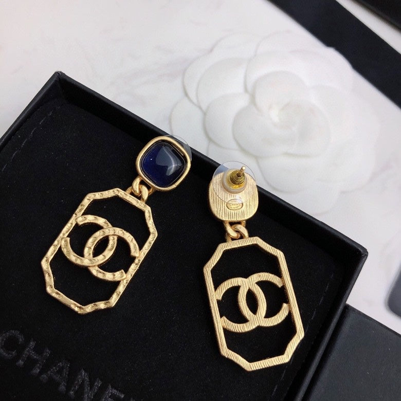 18K Chanel Perfume Bottle Earrings