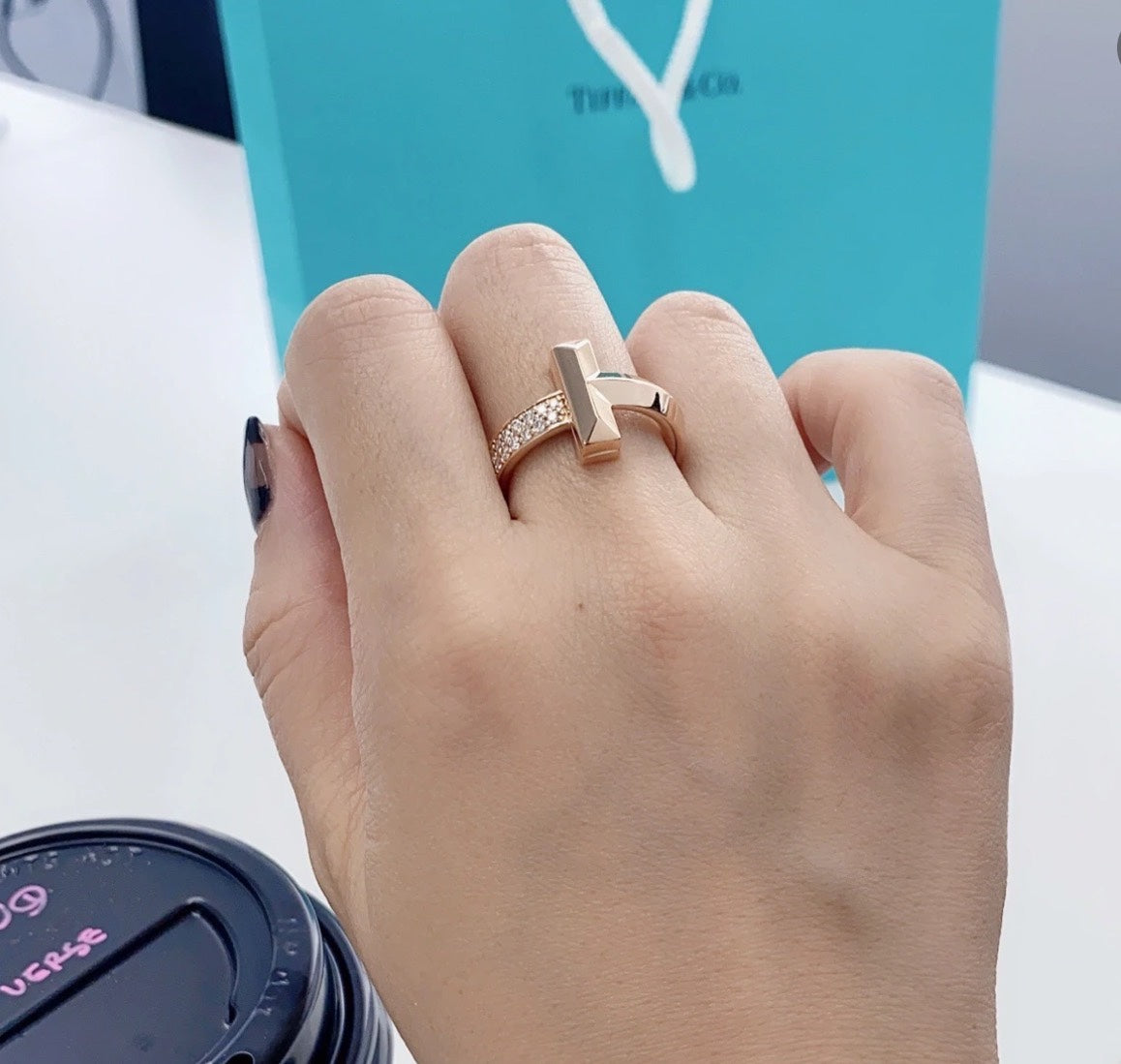 18K Tiffany & Co. T1 Diamonds Ring
