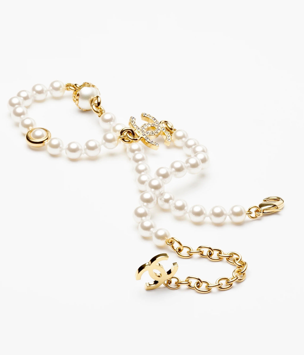 18K Chanel Pearl Chain Necklace