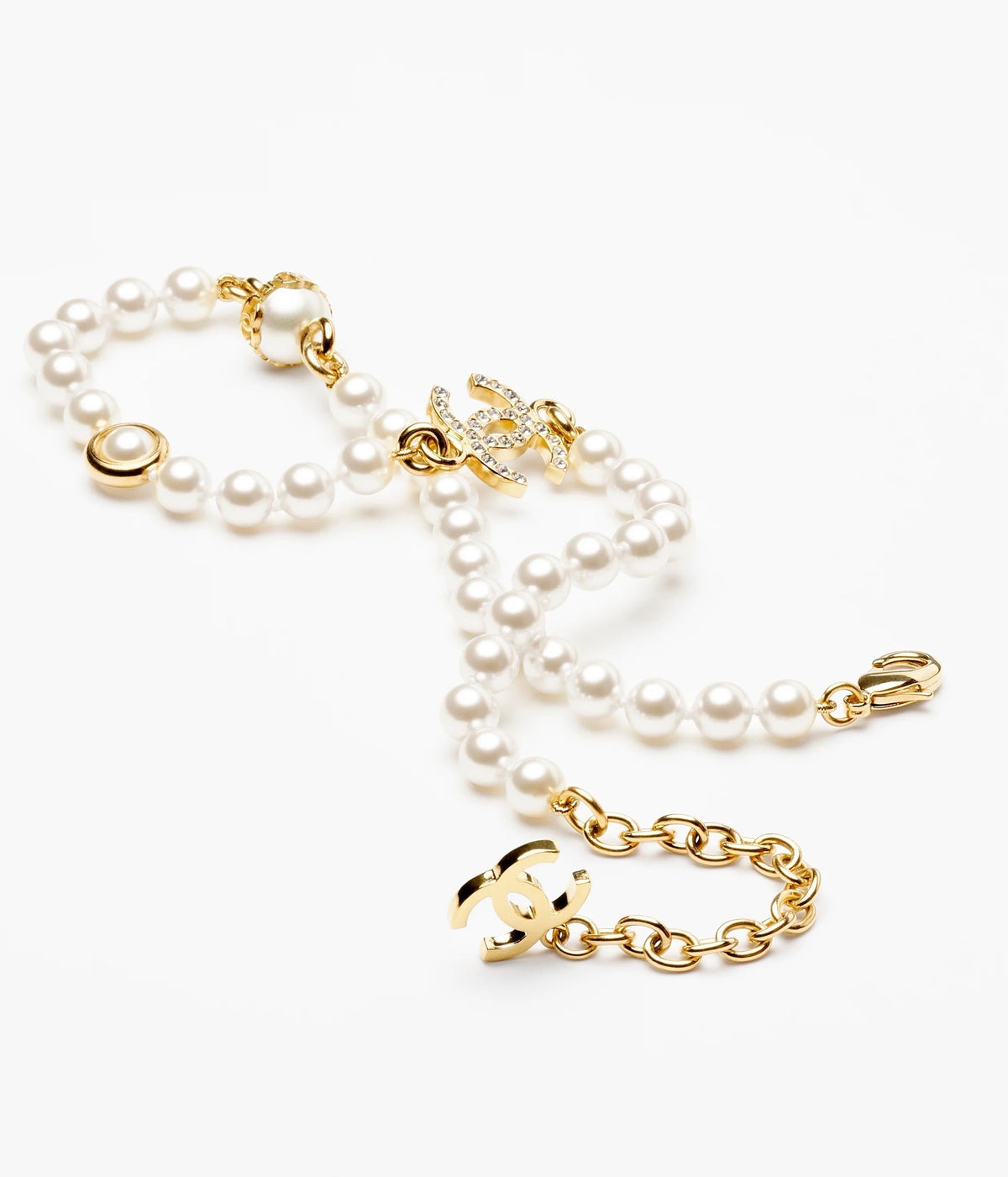 18K Chanel Pearl Chain Necklace