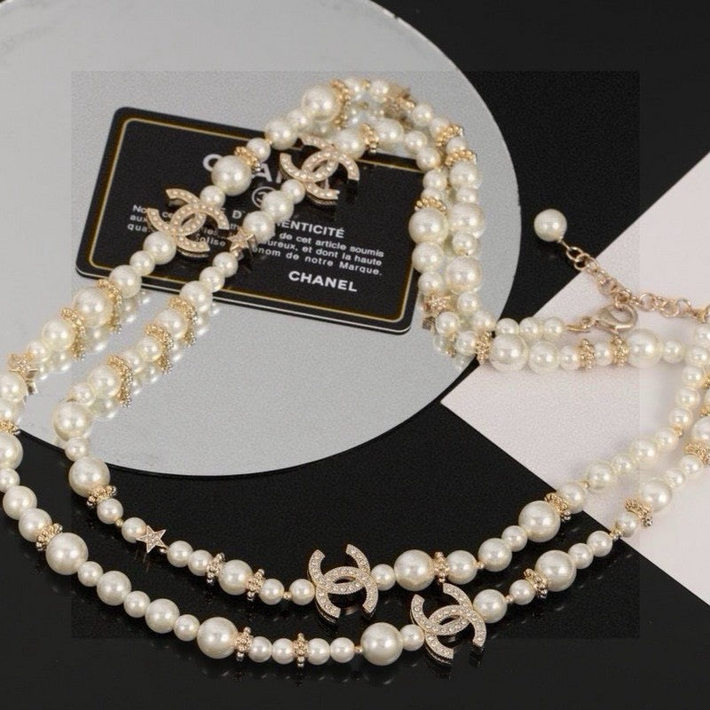 18K Chanel 26C Long Pearl Necklace