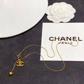 18K Chanel Heart Pendant Gold Necklace