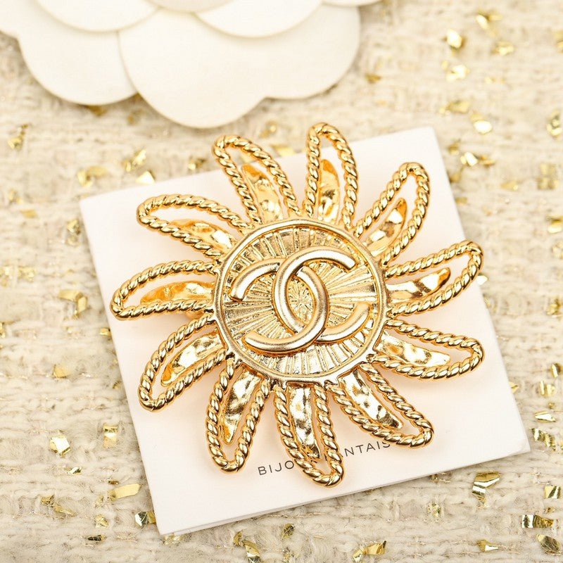 18K Chanel Sunflower Brooch