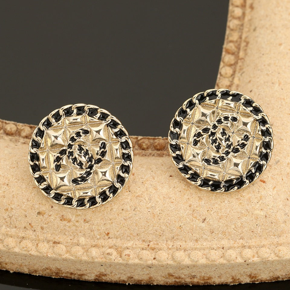 18K Chanel Strass Earrings