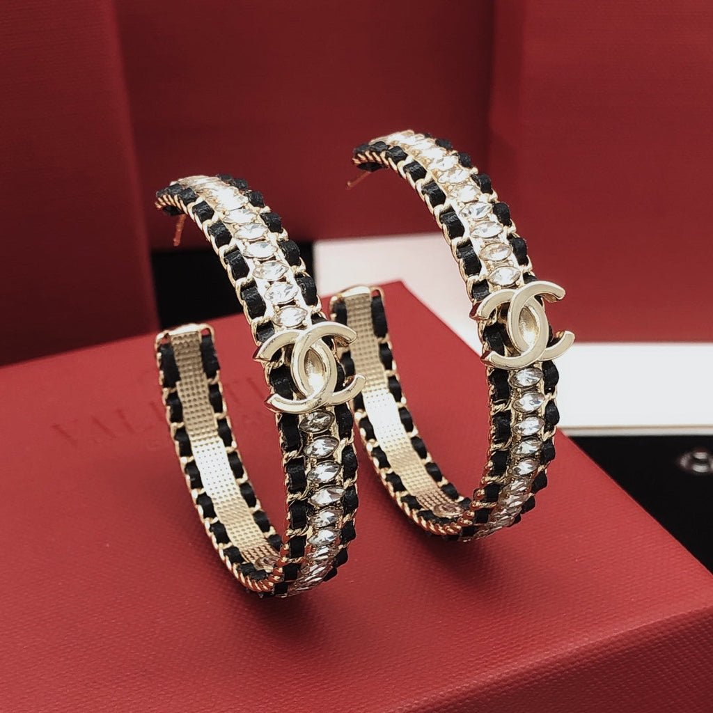 18K Chanel Strass Earrings