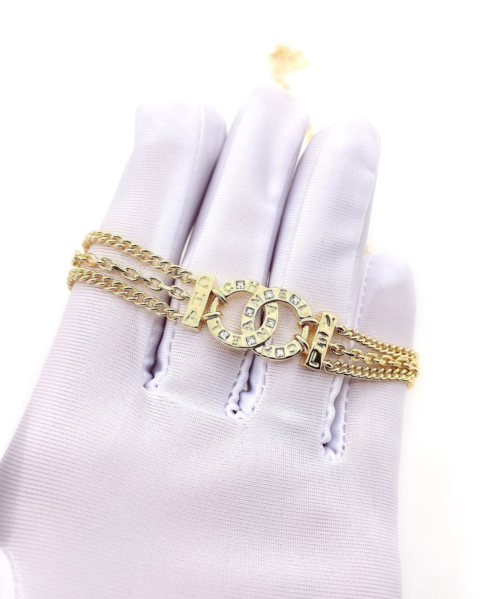 18K Chanel Chain Choker Necklace