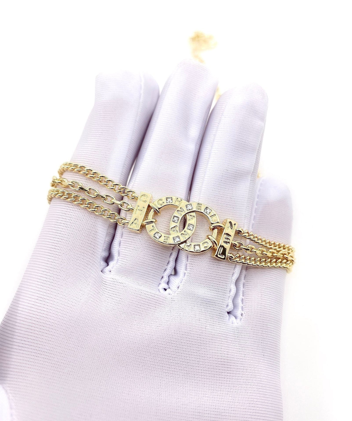 18K Chanel Chain Choker Necklace