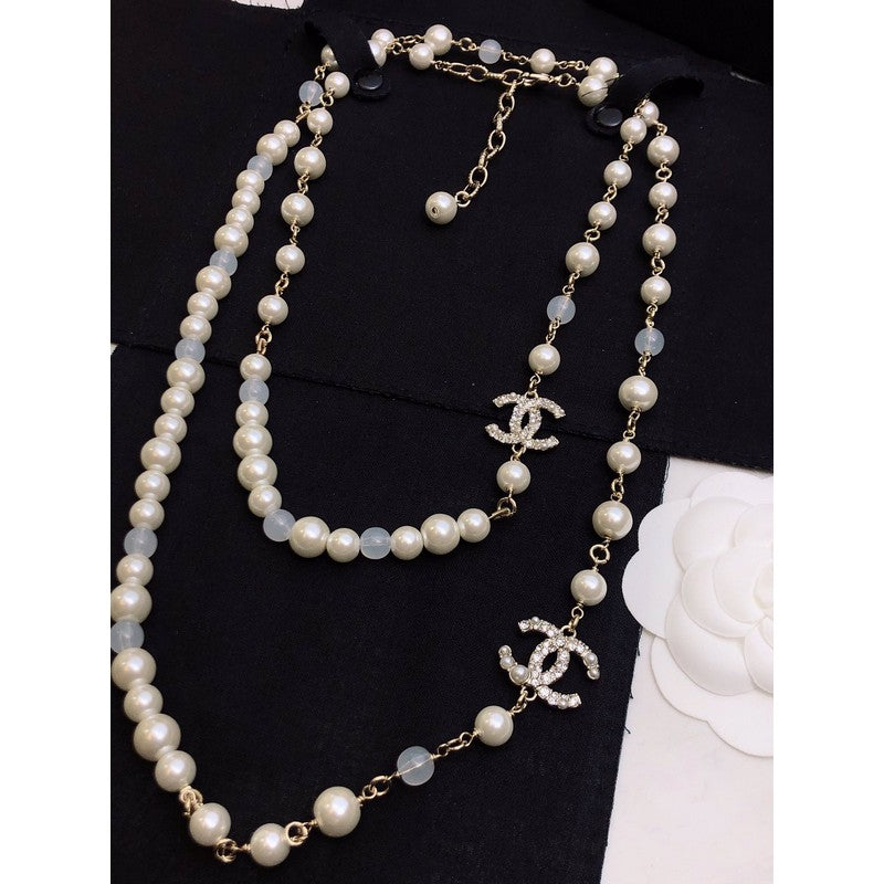 18K Chanel Long Pearl Necklace