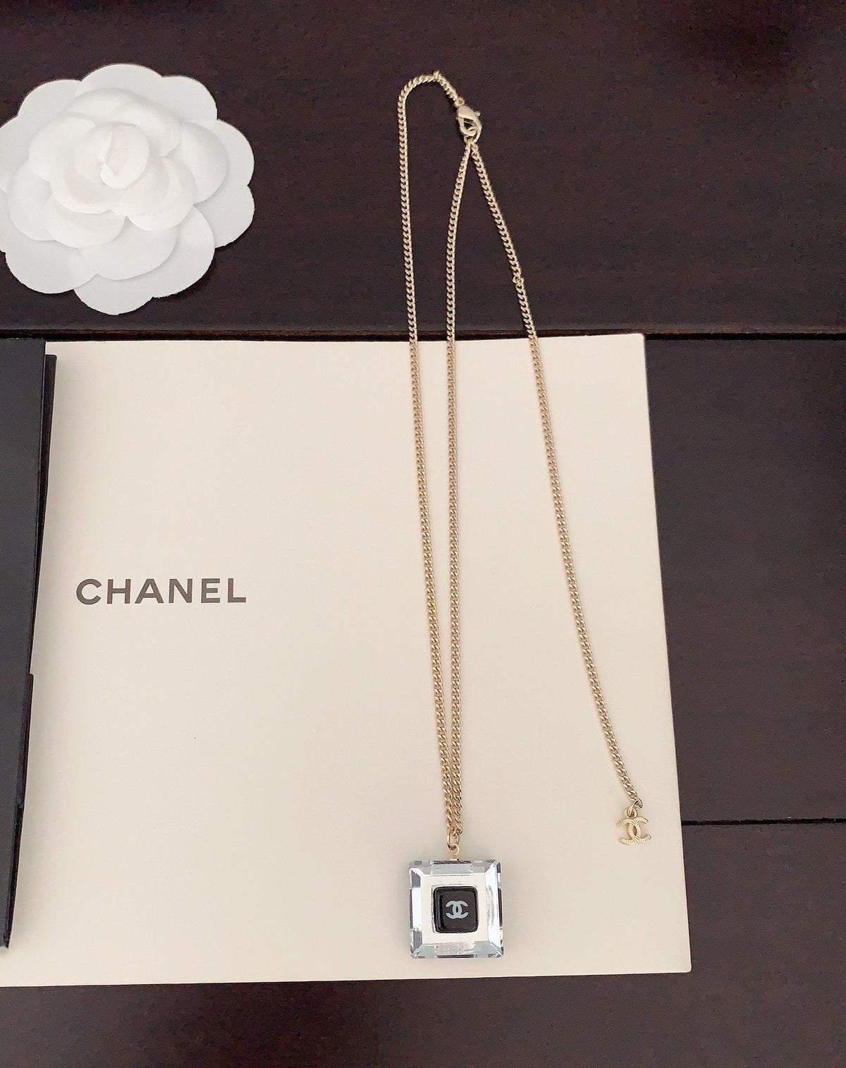 18K Chanel Crystals Necklace