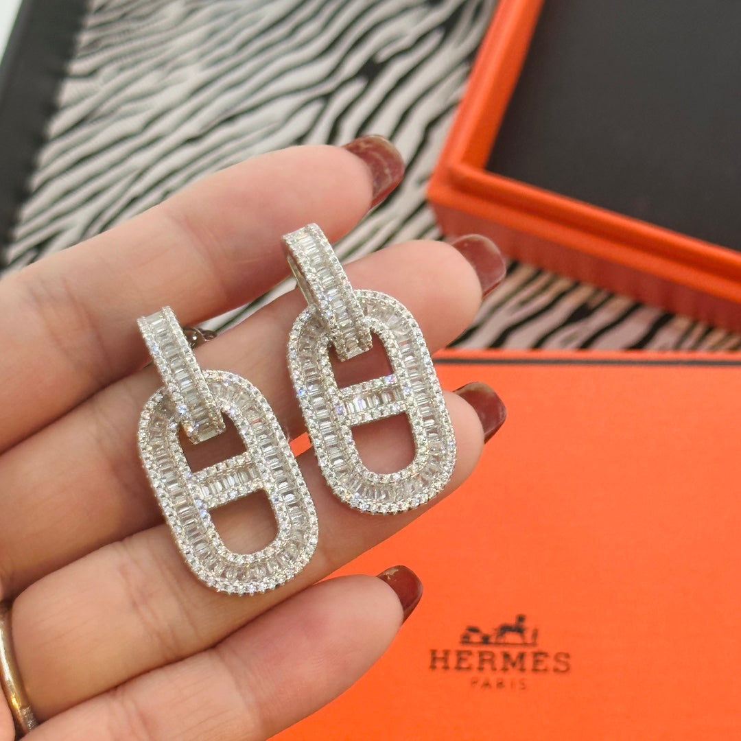 18K Diamonds Hermès Earrings