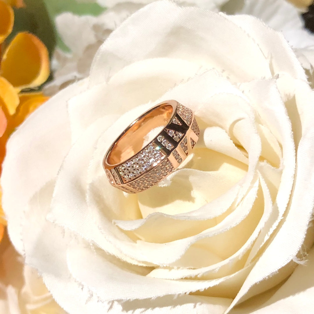 18K Tiffany & Co. Atlas x Closed Wide Ring