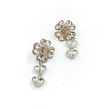 18K Chanel Crystal Flower Earrings