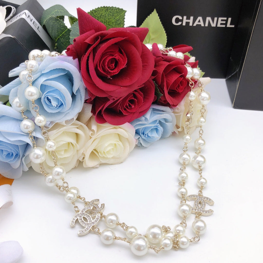 18K Chanel Long Pearls Necklace