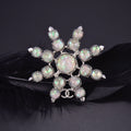 18K Chanel Flower Crystals Brooch