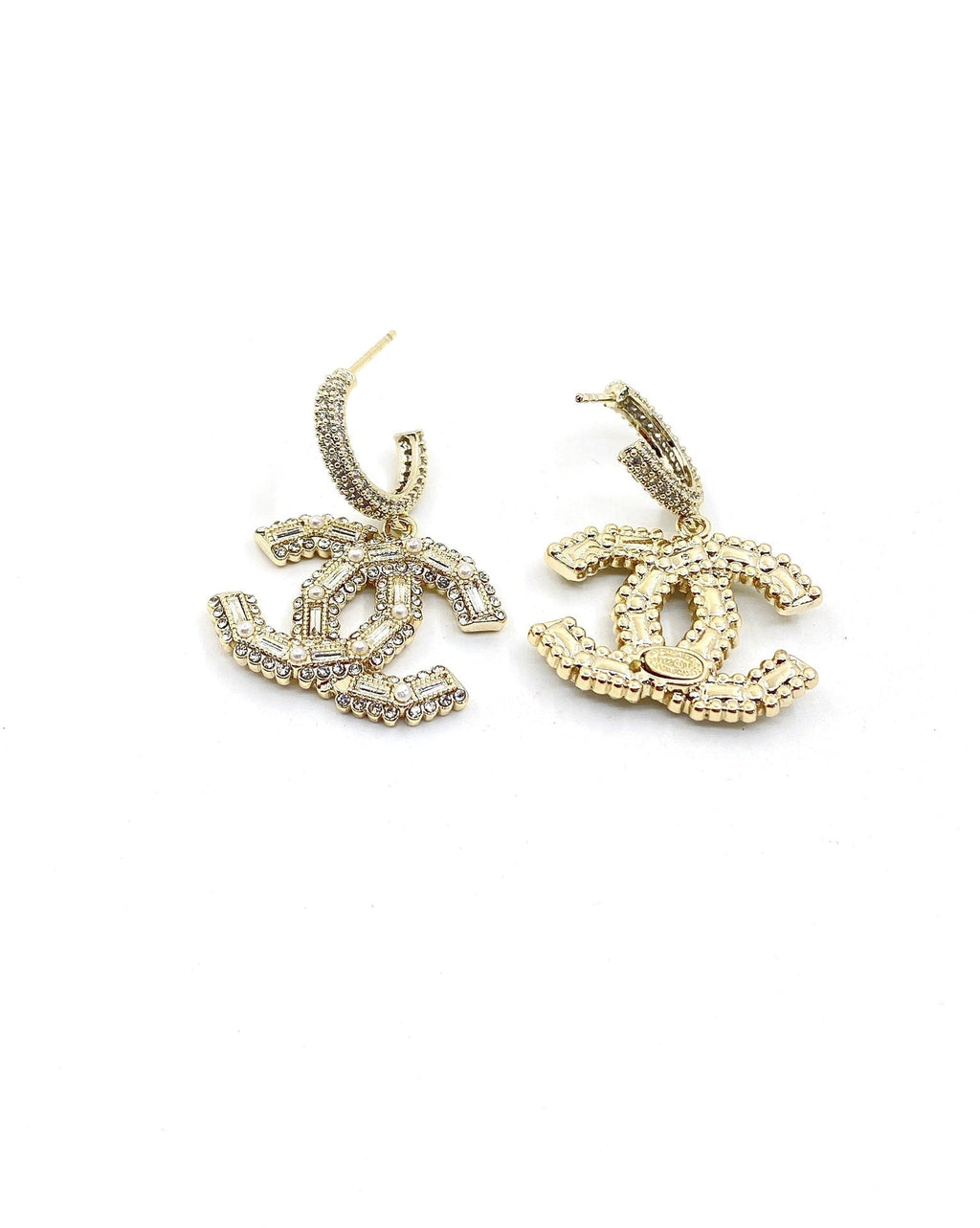 18K Chanel Crystals Earrings