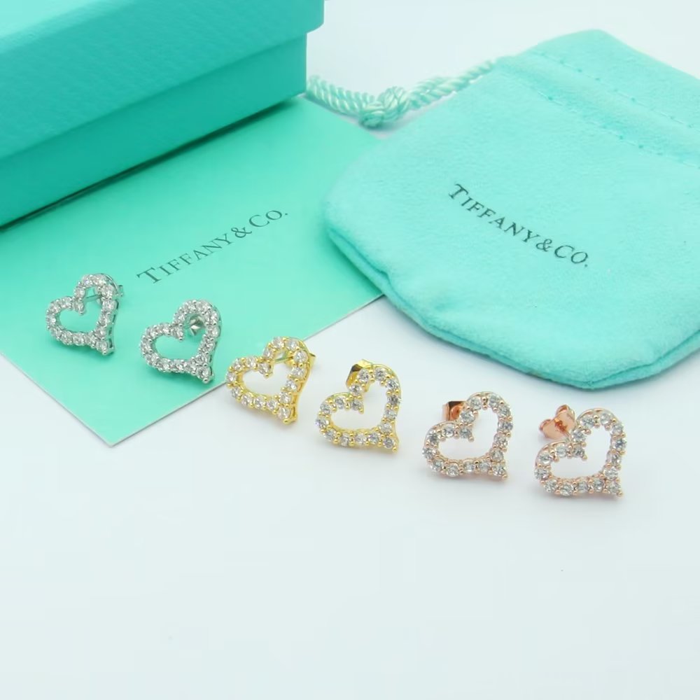 18K Tiffany & Co. Heart Diamonds Earrings