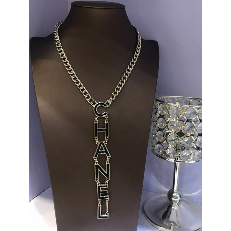 18K Chanel 22S Big Black Logo Necklace