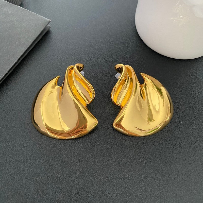 18K Saint Laurent YSL Gold Earrings