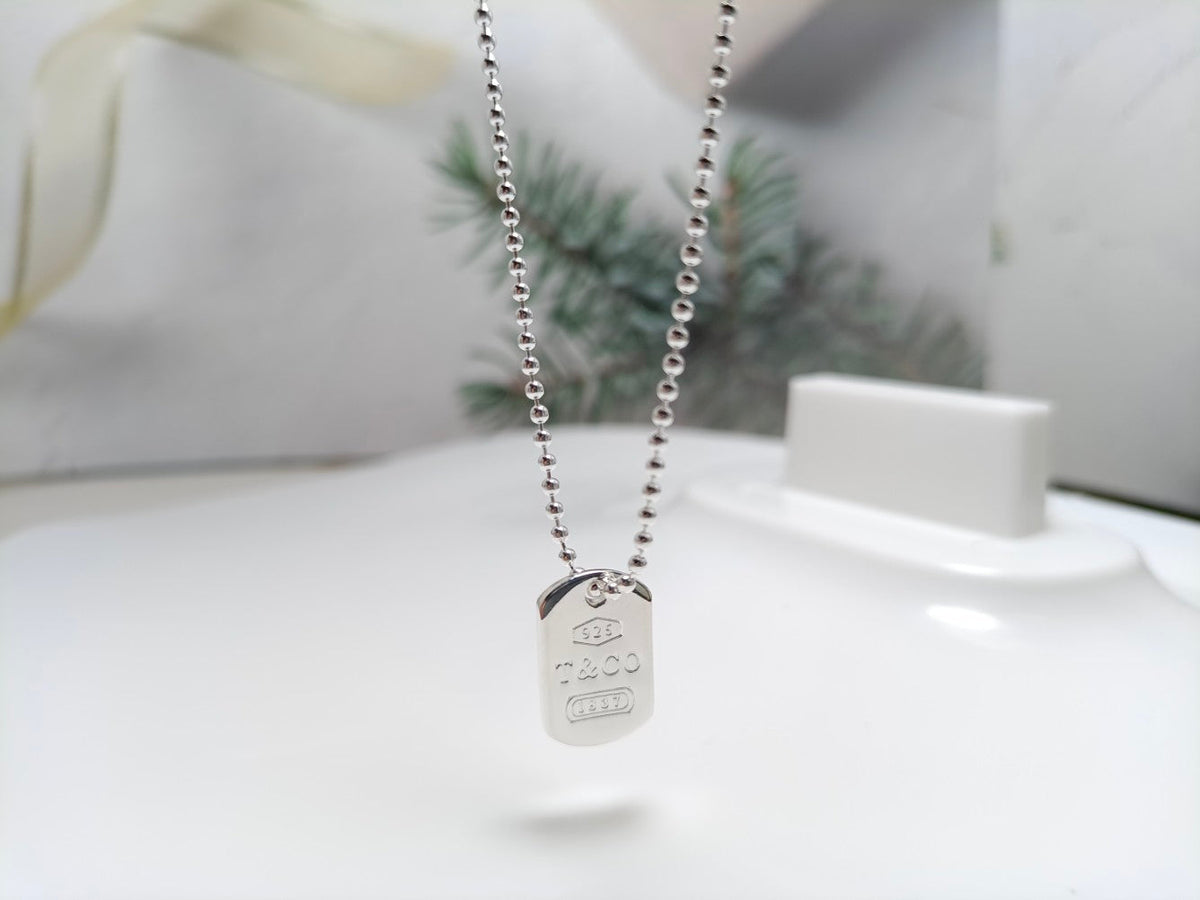 18K Tiffany & Co. 1837 Tag Pendant Necklace