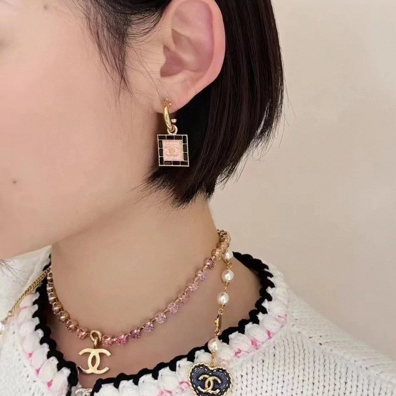 18K Chanel Pink Crystal Necklace