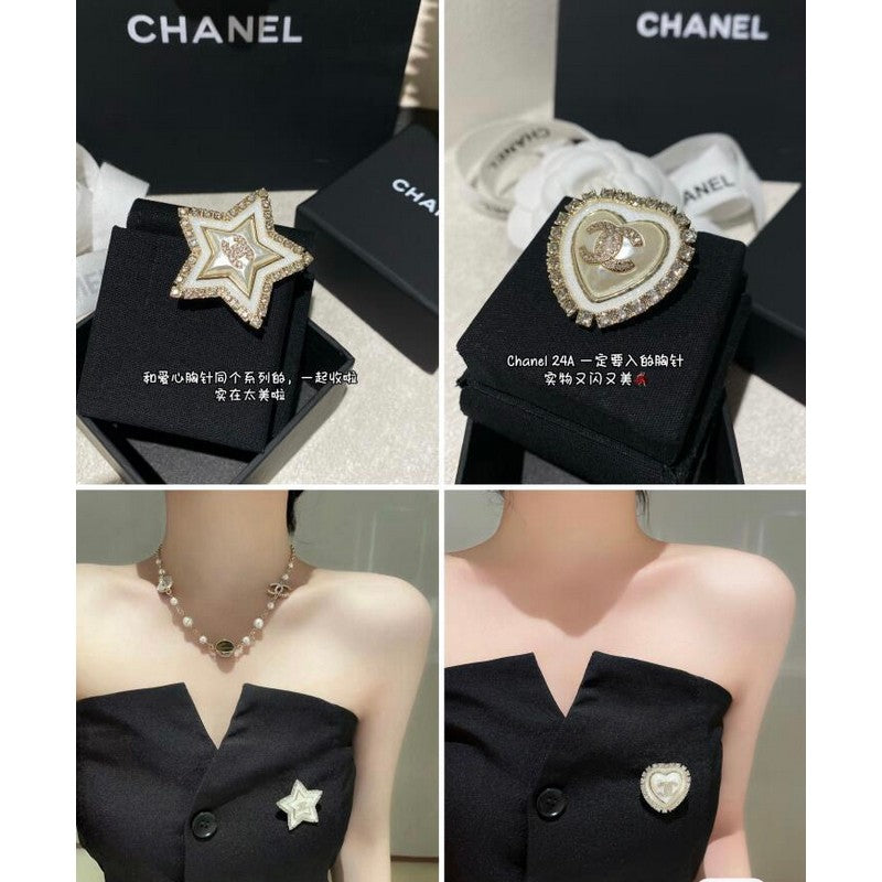 18K Chanel Star Pearl Brooch