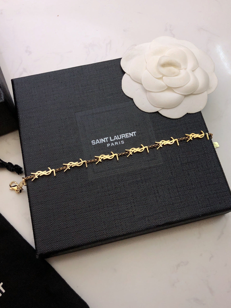 18K Saint Laurent YSL Mini Cassan Bracelet