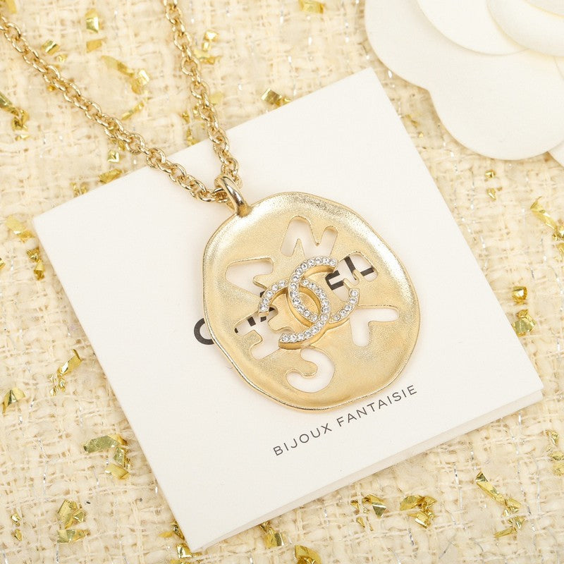 18K Chanel Script Necklace