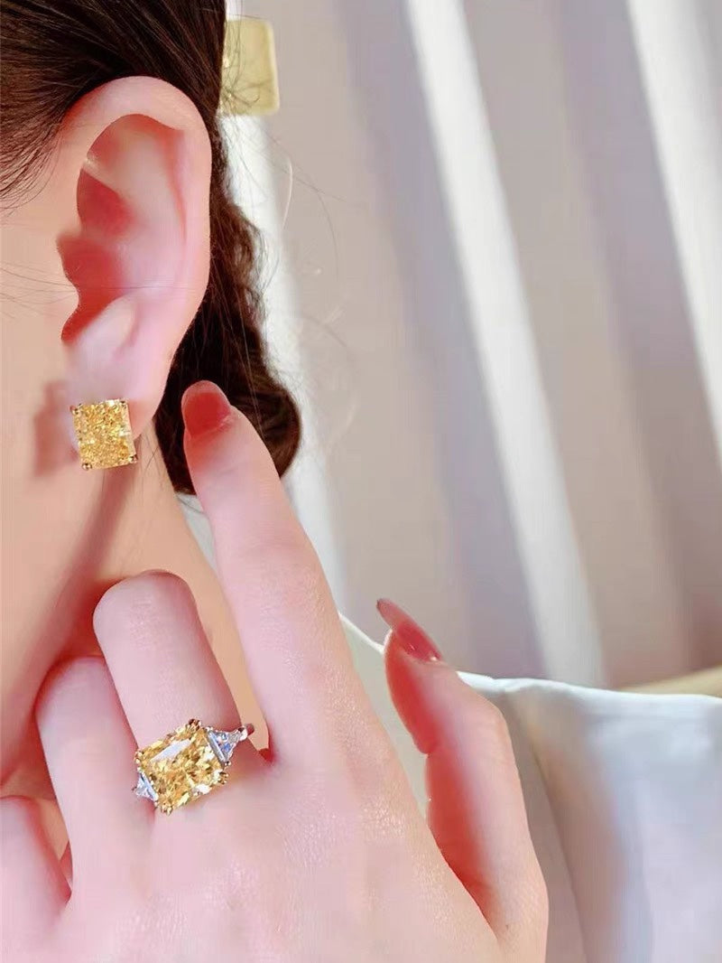 18K Tiffany & Co. Yellow Crystal Earrings