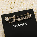 18K Chanel Leather Gold Brooch