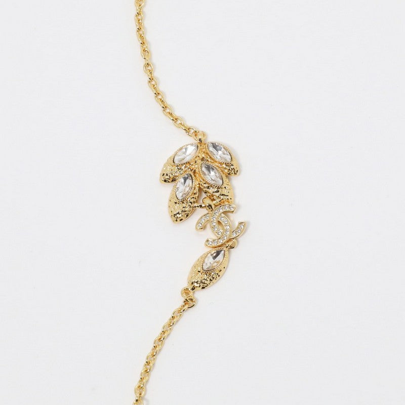 18K Chanel Vintage Crystal Long Necklace