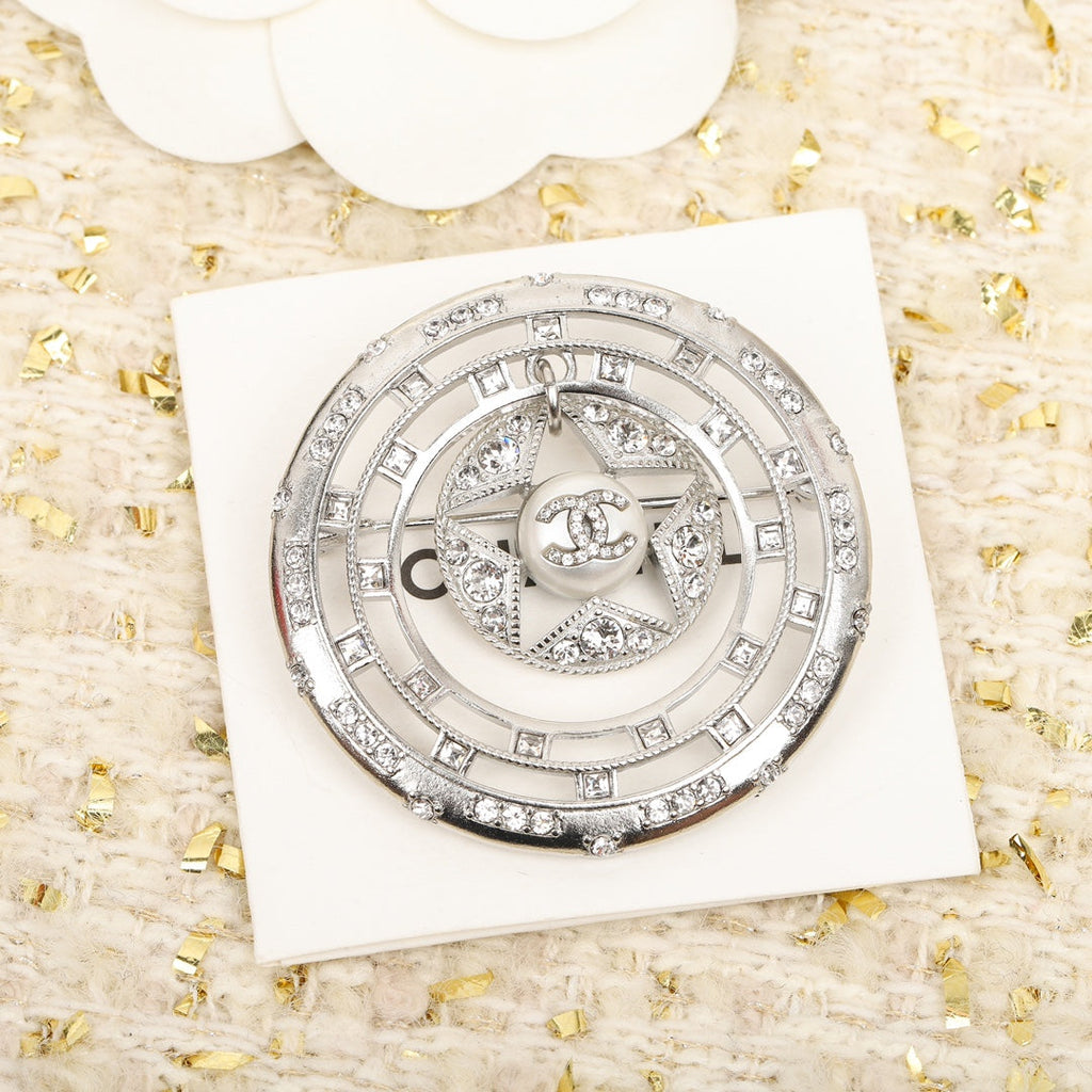 18K Chanel Black Diamonds Brooch