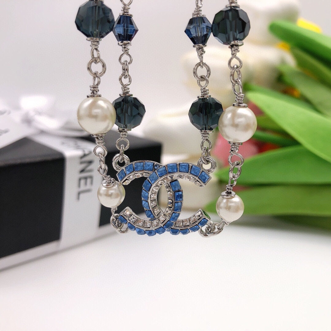 18K Chanel Blue Resin Necklace