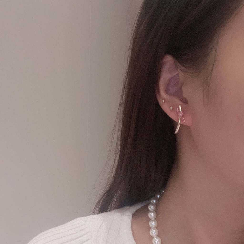 18K Tiffany & Co. Knot Pink Diamonds Earrings