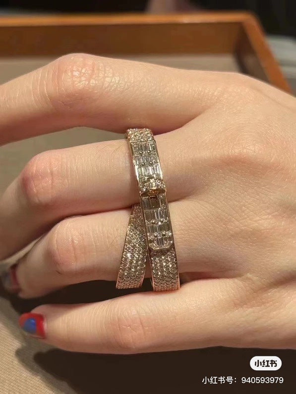 18K Kelly Gavroche Double Hermès Ring